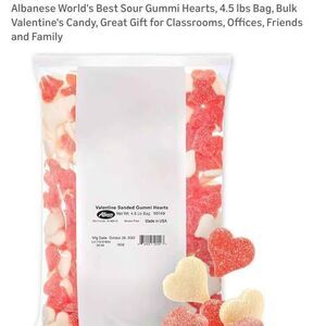 Valentine Candy Sour Gummi Gummy Hearts Albanese